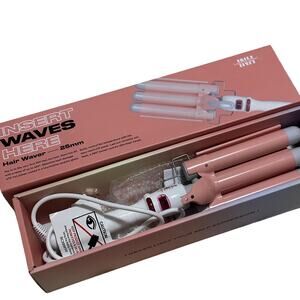 INH 08WT353 Pink Corded Electric Hair Waver 3 Barrel Ceramic Curler Wand